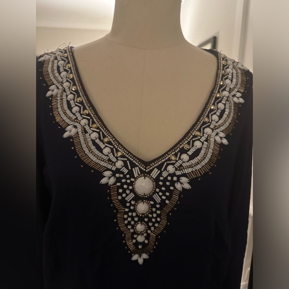 Lily Pulitzer tunic with white embellishments - Picture 2 of 6